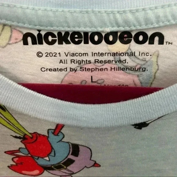 SpongeBob Nickelodeon Graphic Tee TShirt Short Sleeve - Picture 3 of 3